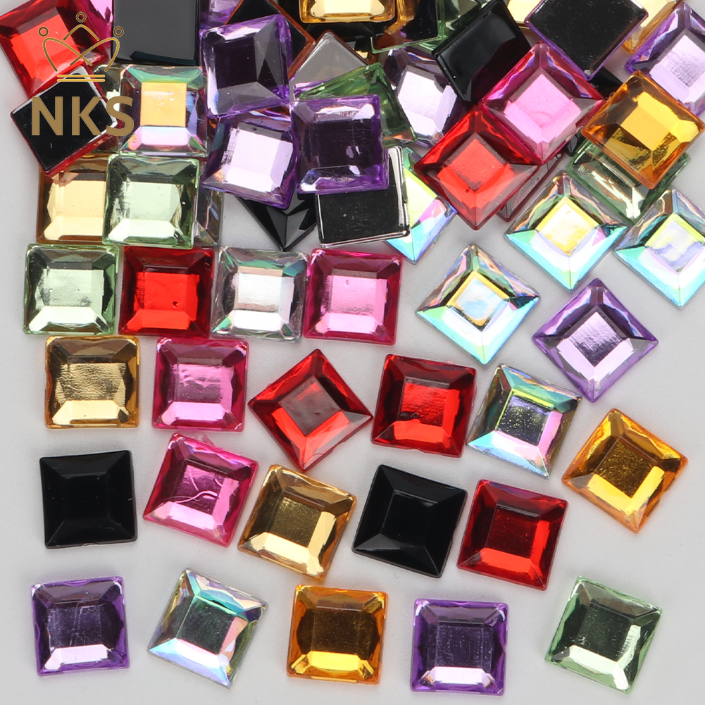 NKS 10mm 12mm Faceted Square C - Hotfix Rhinestone Sheet recensione e prezzo