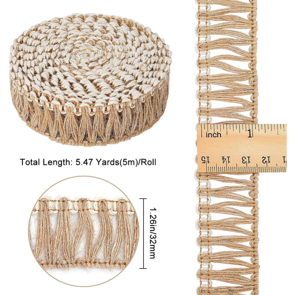5 Meters Burlap Fringe Tassel  - Lace Ribbon Trim recensione e prezzo