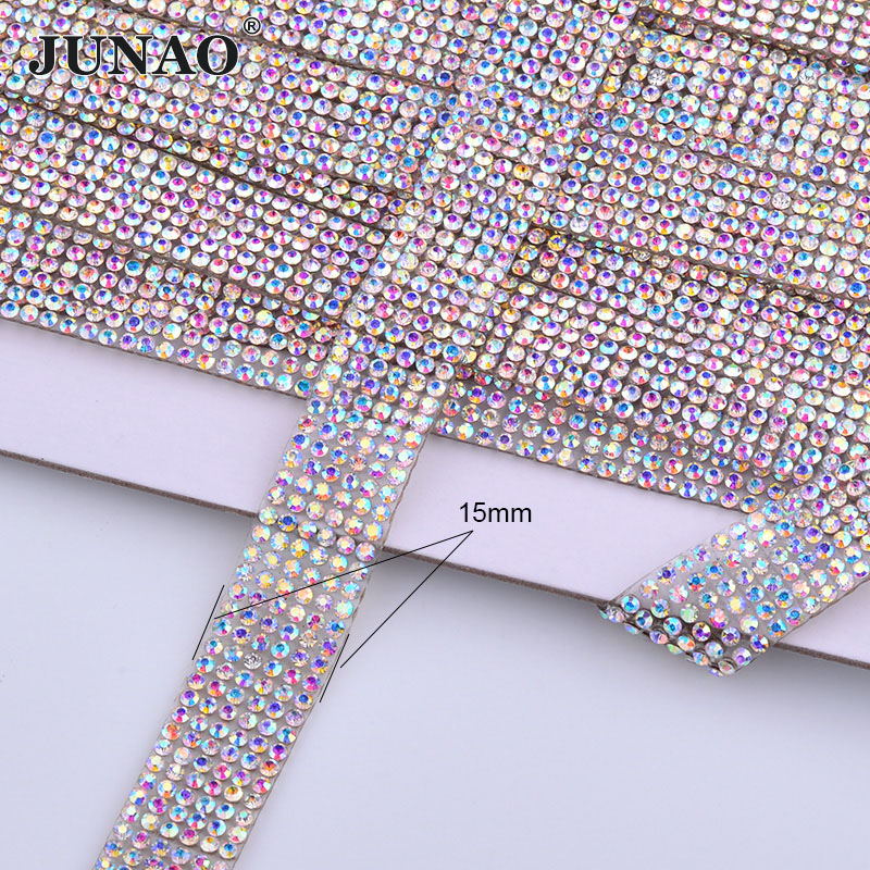 JUNAO 5Yard Crystal AB Rhinest - Crystal Mesh Fabric recensione e prezzo
