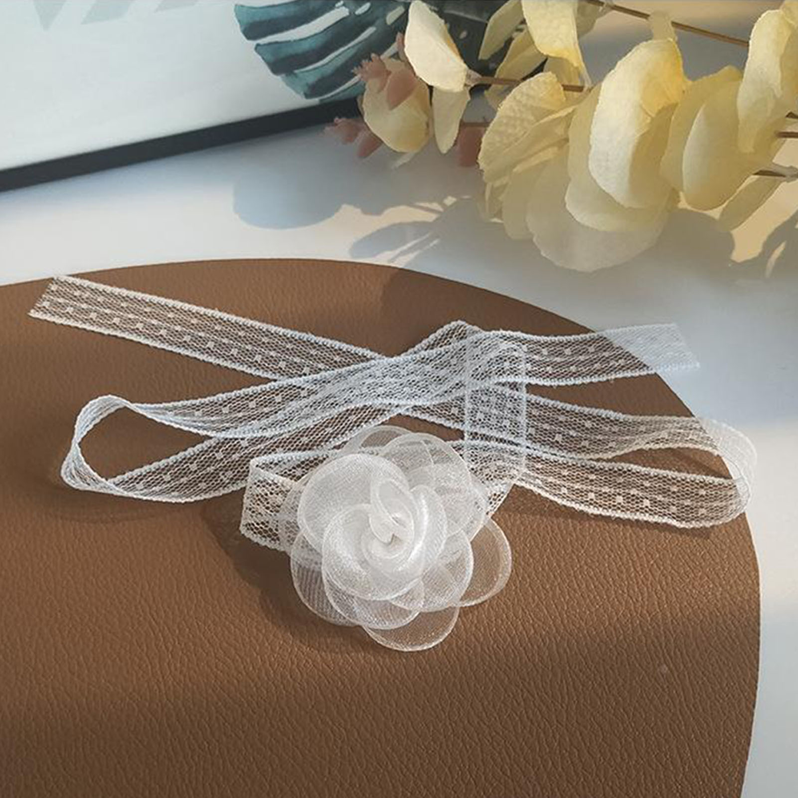 Lace Ribbon Tie Headband With  - Lace Ribbon Trim recensione e prezzo
