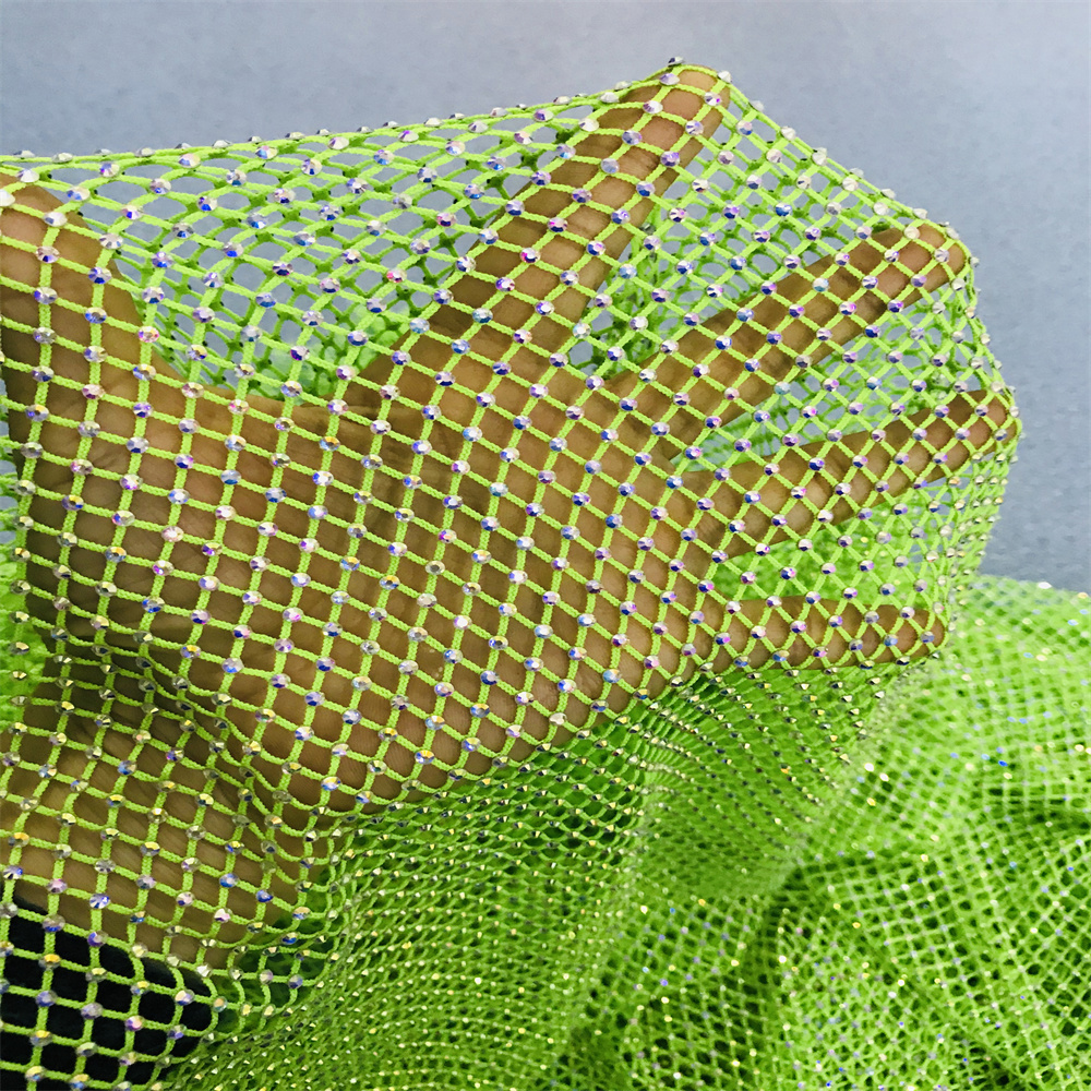 Chunky Glitter Blue Yellow Gla - Crystal Mesh Fabric recensione e prezzo