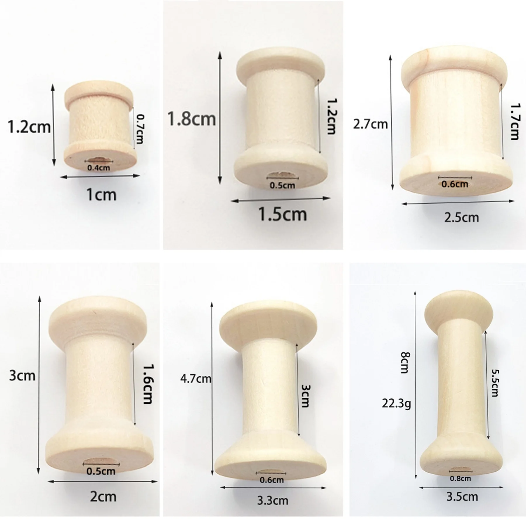 10/5Pcs Mini Wooden Bobbins Em - Organza Ribbon Spool recensione e prezzo
