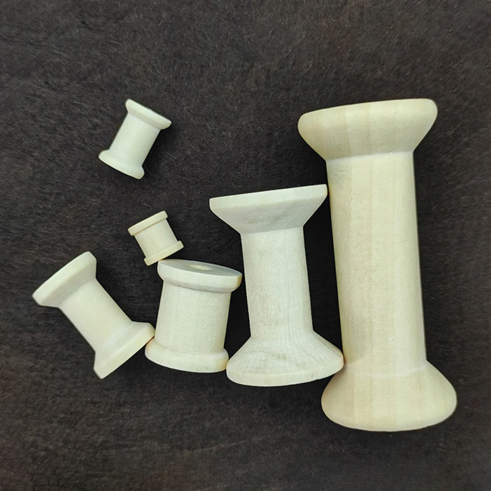 10/5Pcs Mini Wooden Bobbins Em - Organza Ribbon Spool recensione e prezzo