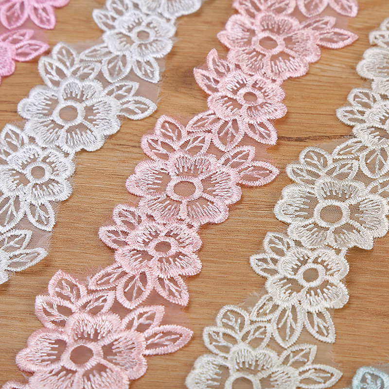 5CM Width Embroidered Organza  - Lace Ribbon Trim recensione e prezzo