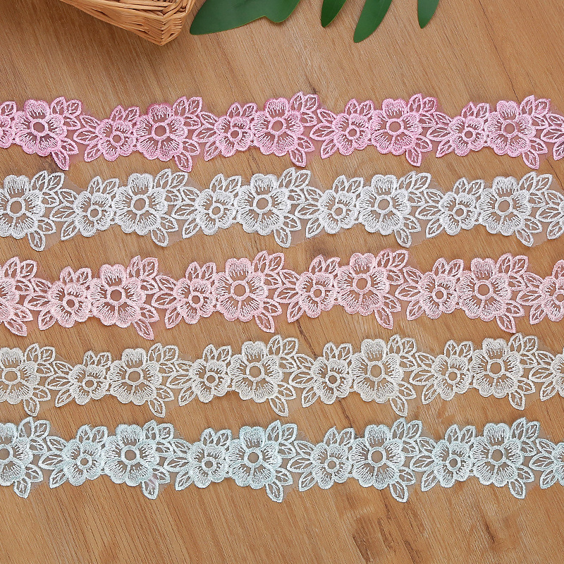 5CM Width Embroidered Organza  - Lace Ribbon Trim recensione e prezzo