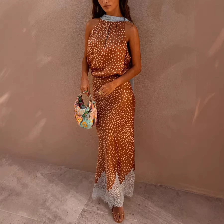 2026 New Elegant Printed Rever - Elastic Lace Trim recensione e prezzo
