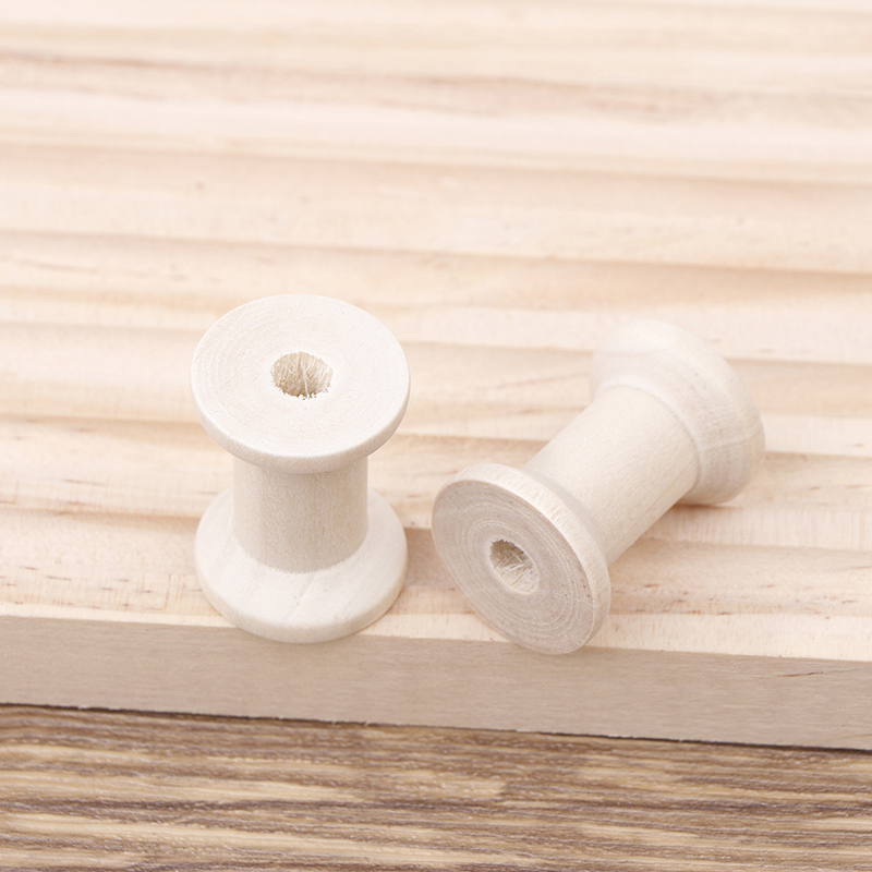 10Pc Vintage Wooden Spools DIY - Organza Ribbon Spool recensione e prezzo
