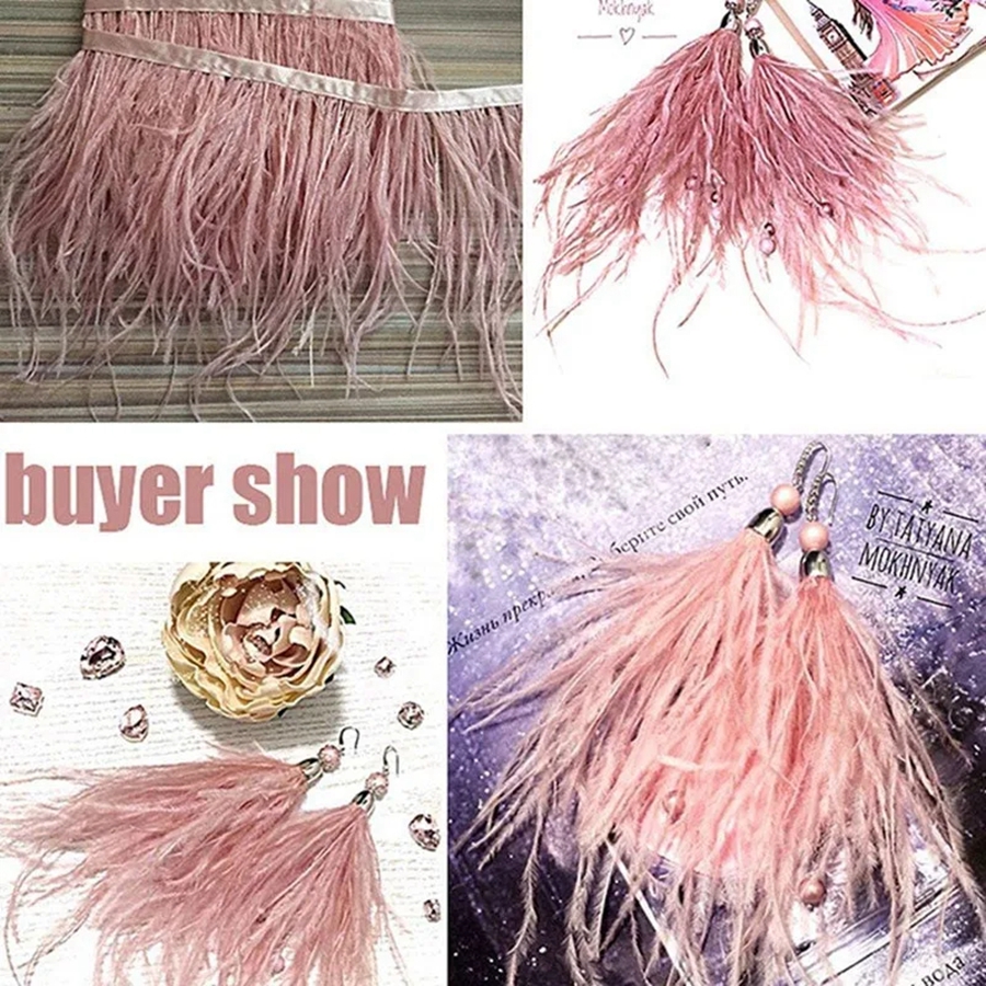 100CM Natural ostrich Feather  - Feather Trim Marabou recensione e prezzo