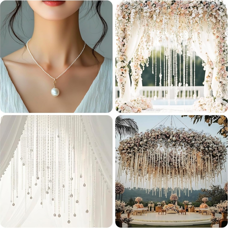 2/5m ABS Imitation Pearl Bead  - Pearl Trim Chain recensione e prezzo