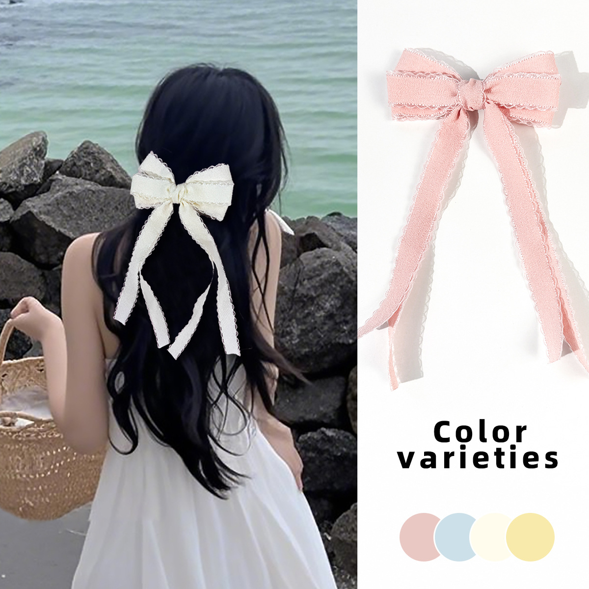 Bulk 20pc Long Tassel Hair Cli - Lace Ribbon Trim recensione e prezzo