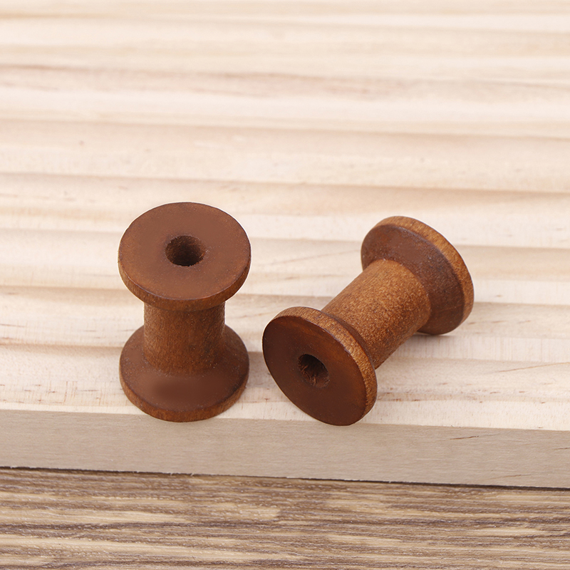 10Pc Vintage Wooden Spools DIY - Organza Ribbon Spool recensione e prezzo
