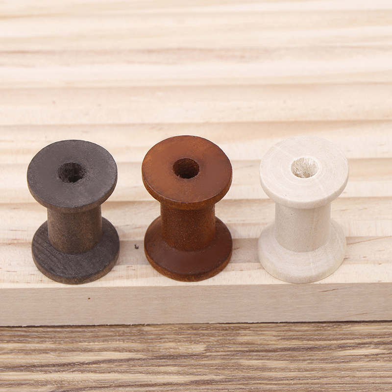 10Pc Vintage Wooden Spools DIY - Organza Ribbon Spool recensione e prezzo