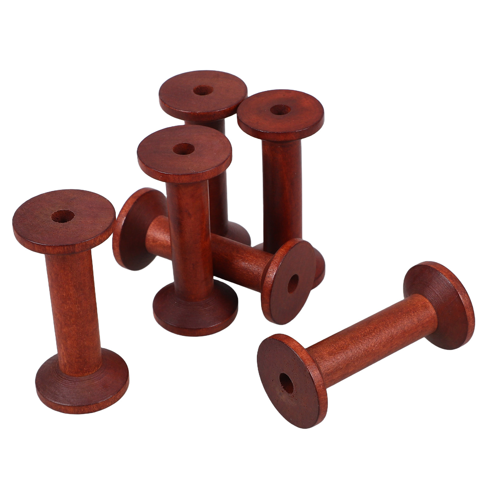 6Pcs Smooth Wood Thread Spools - Embroidery Craft recensione e prezzo