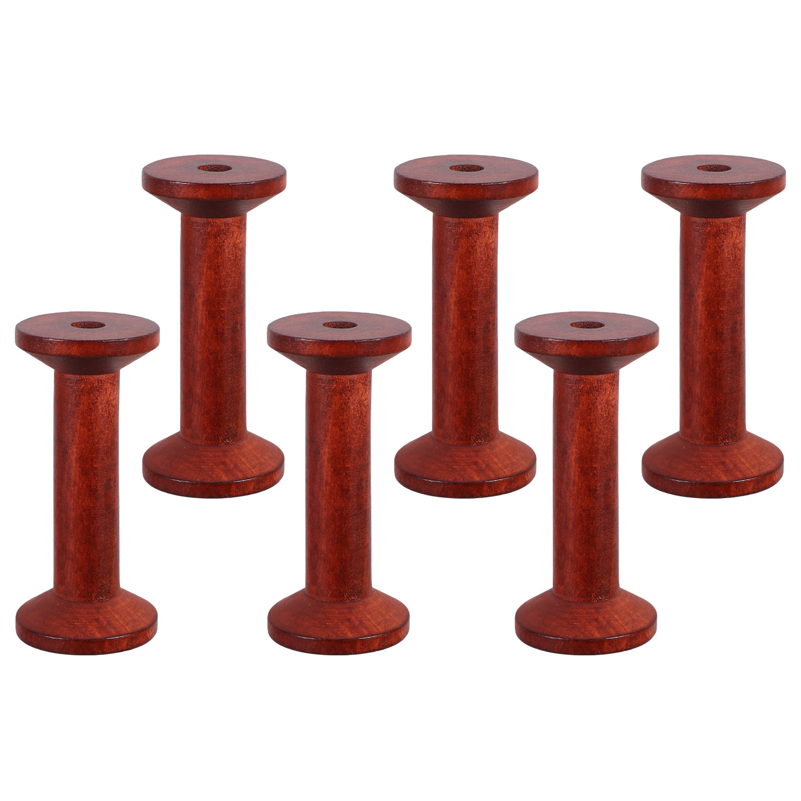 6Pcs Smooth Wood Thread Spools - Embroidery Craft recensione e prezzo