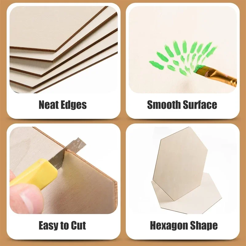 20pcs 20cm Hexagon Unfinished  - Embellish Craft recensione e prezzo