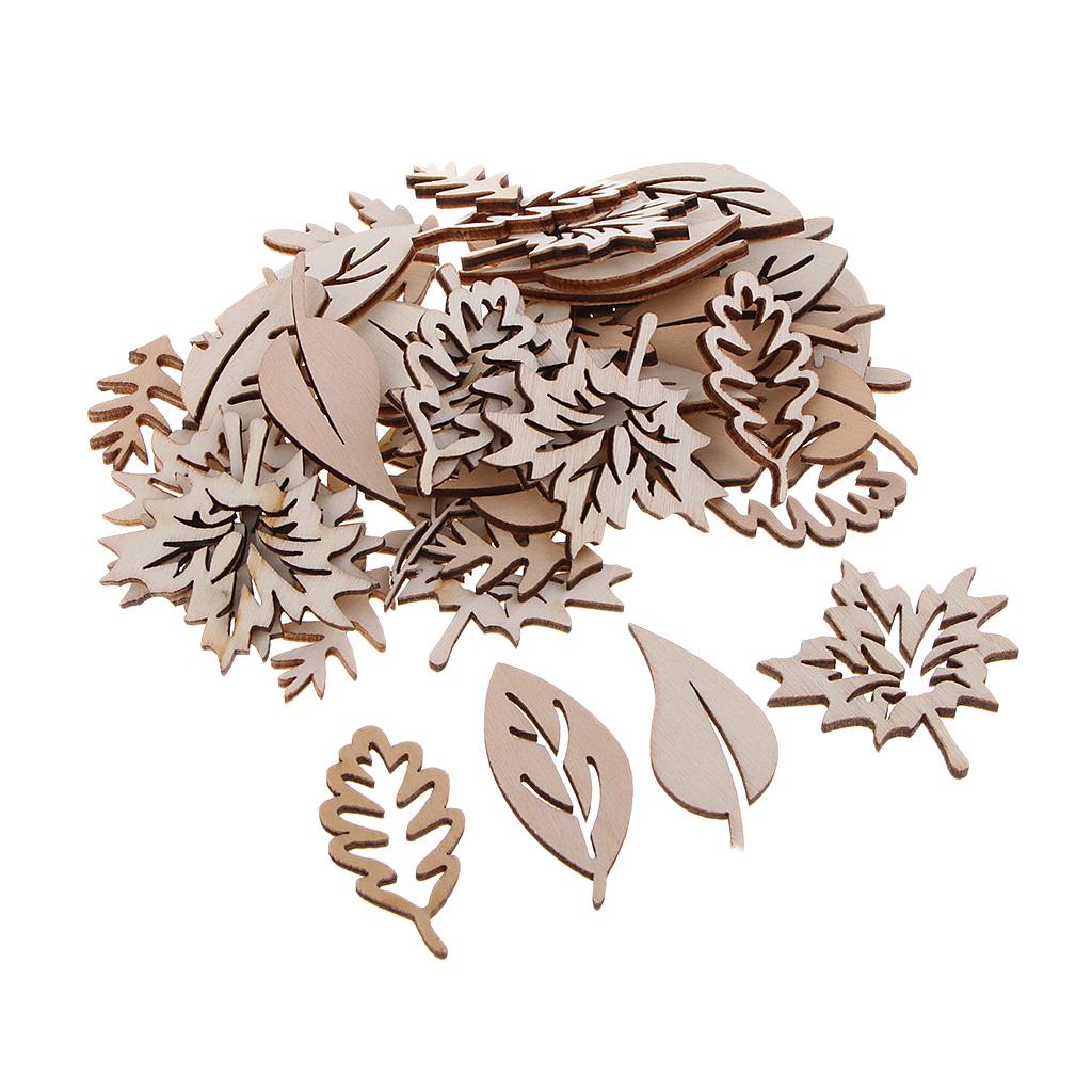 50 Pieces Wooden Leaves Embell - Christmas Craft Embellishment recensione e prezzo