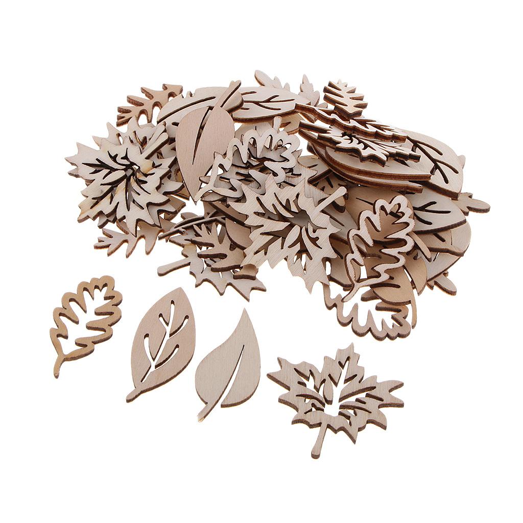 50 Pieces Wooden Leaves Embell - Christmas Craft Embellishment recensione e prezzo