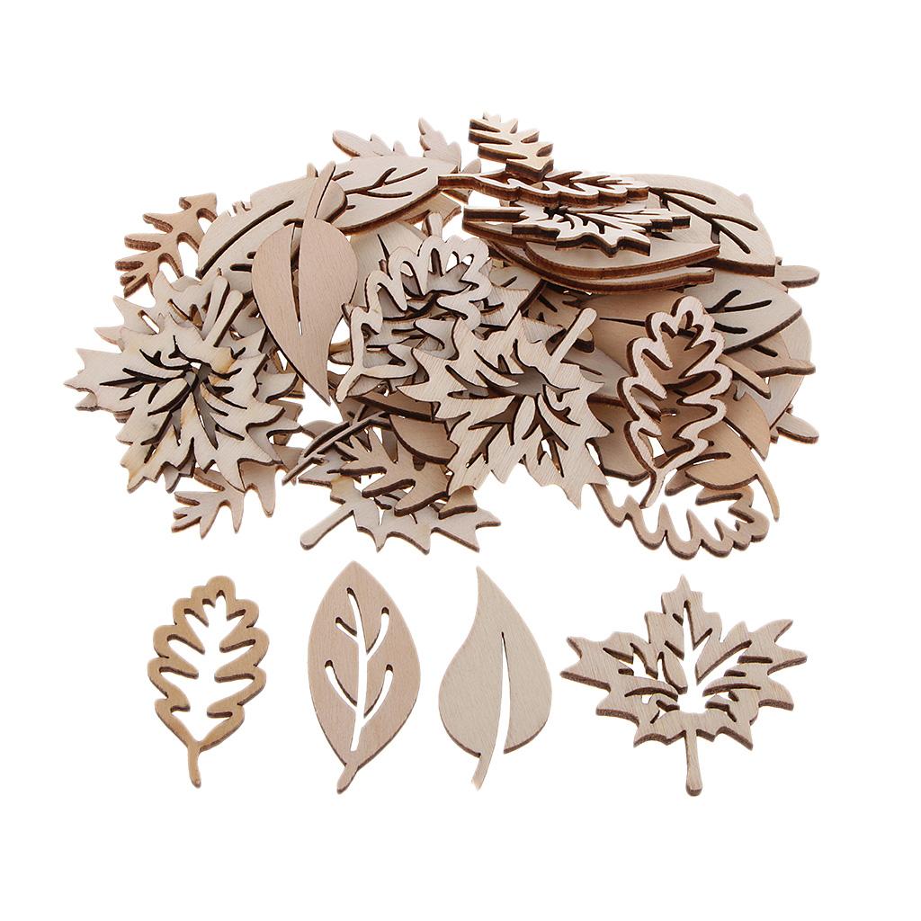 50 Pieces Wooden Leaves Embell - Christmas Craft Embellishment recensione e prezzo