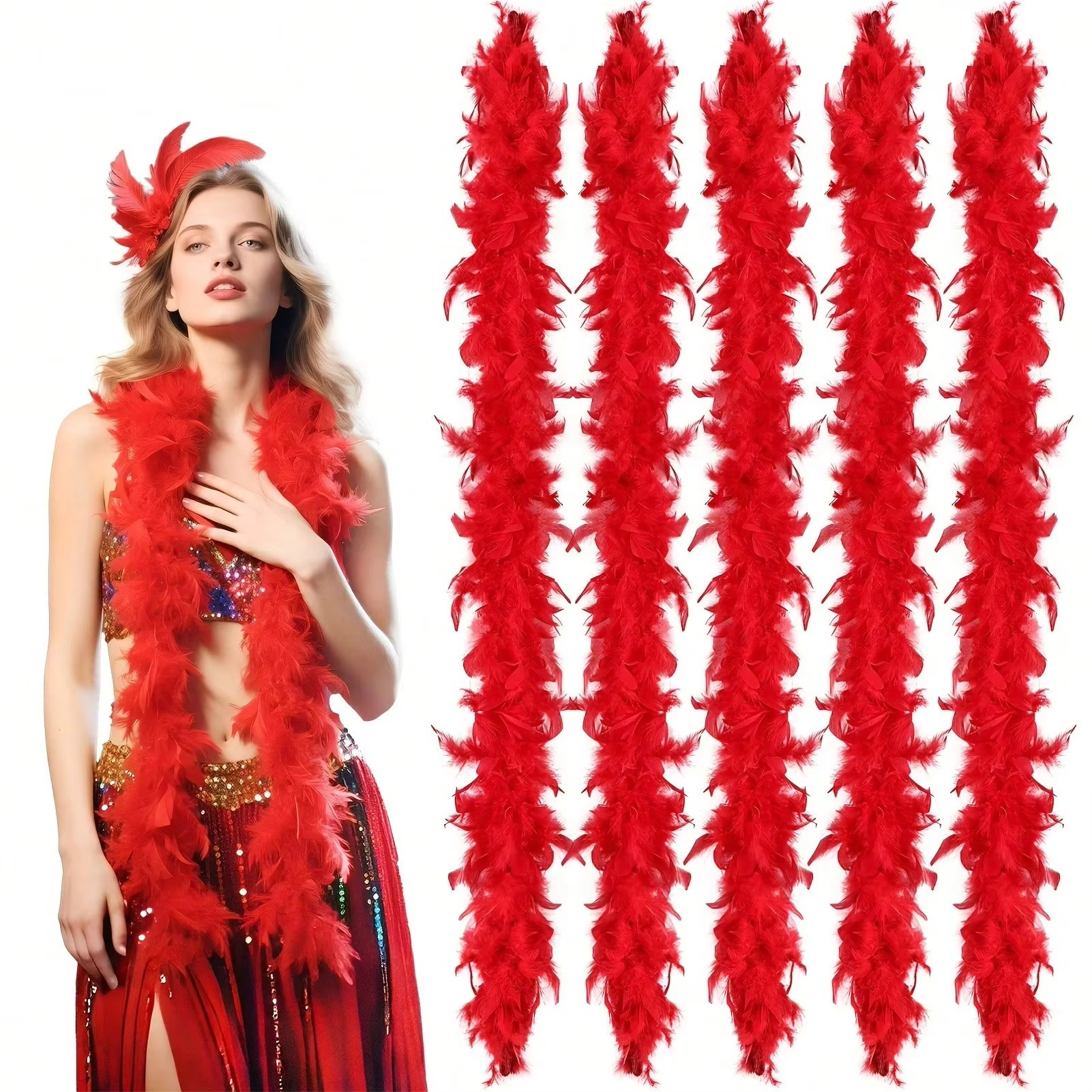Red Marabou Feather Boa Trim F - Feather Trim Marabou recensione e prezzo