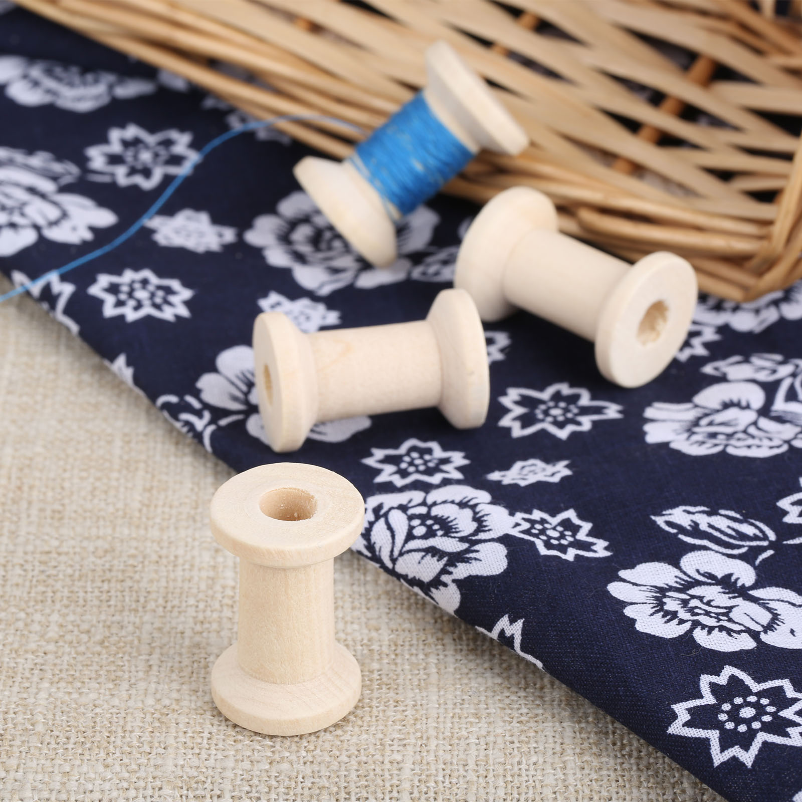 10Pcs Sewing Wooden Bobbins Sp - Organza Ribbon Spool recensione e prezzo