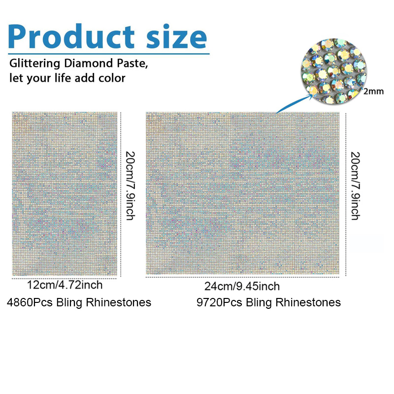 9720/4860Pcs Bling Rhinestone  - Hotfix Rhinestone Sheet recensione e prezzo