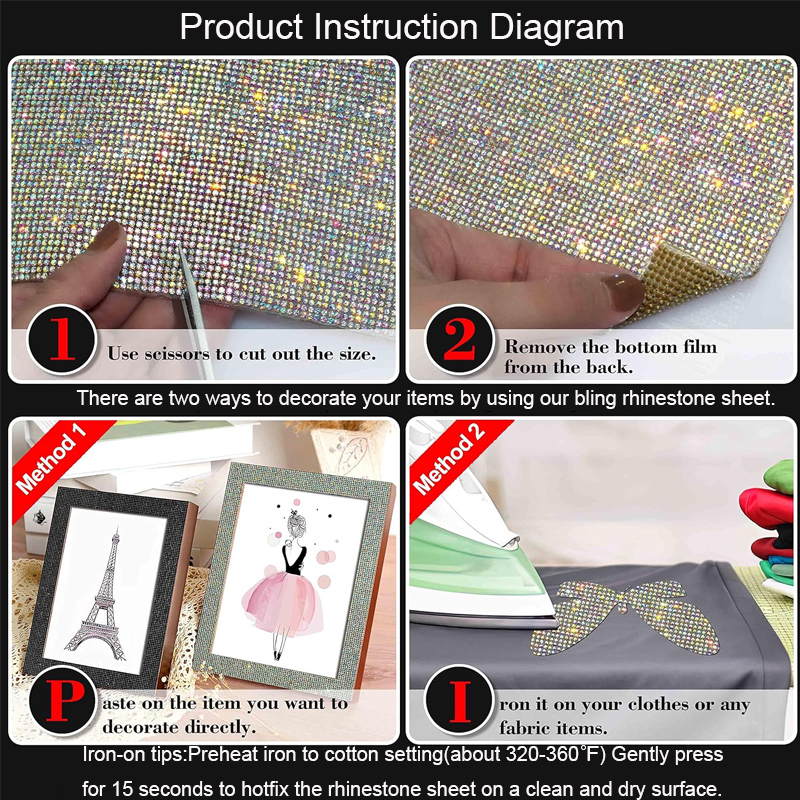 9720/4860Pcs Bling Rhinestone  - Hotfix Rhinestone Sheet recensione e prezzo