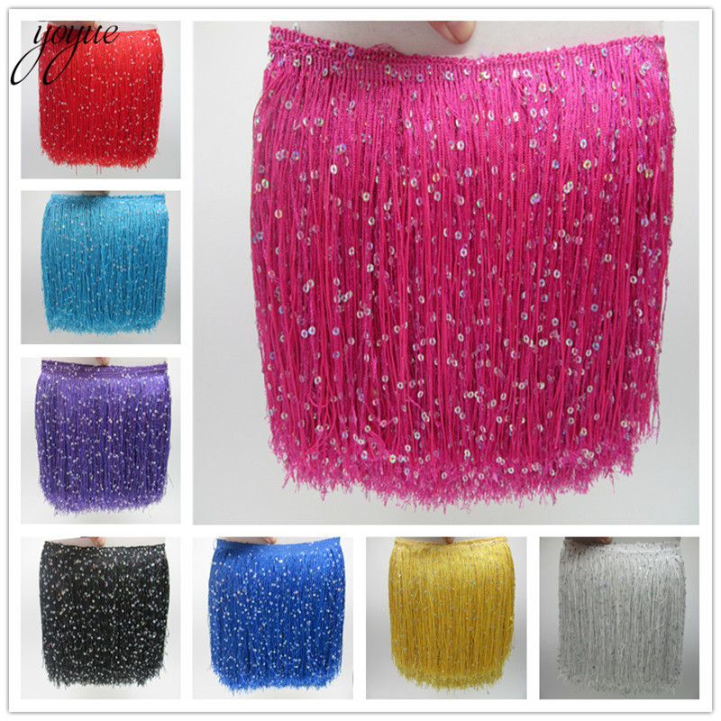 YOYUE 1Yard 20CM Long Polyeste - Beaded Trim Fringe recensione e prezzo