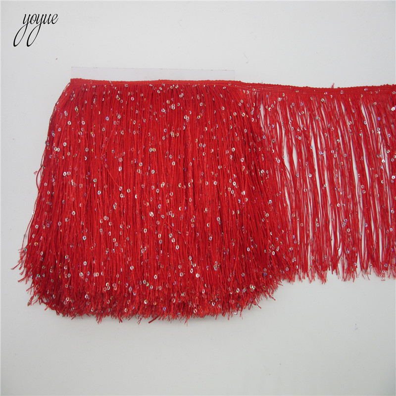 YOYUE 1Yard 20CM Long Polyeste - Beaded Trim Fringe recensione e prezzo