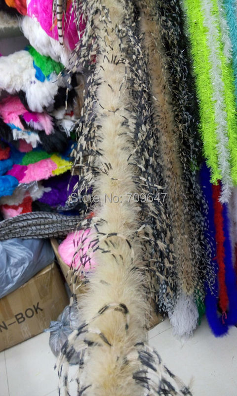 2Yards/lot Luxury Khaki&BLACK& - Feather Trim Marabou recensione e prezzo