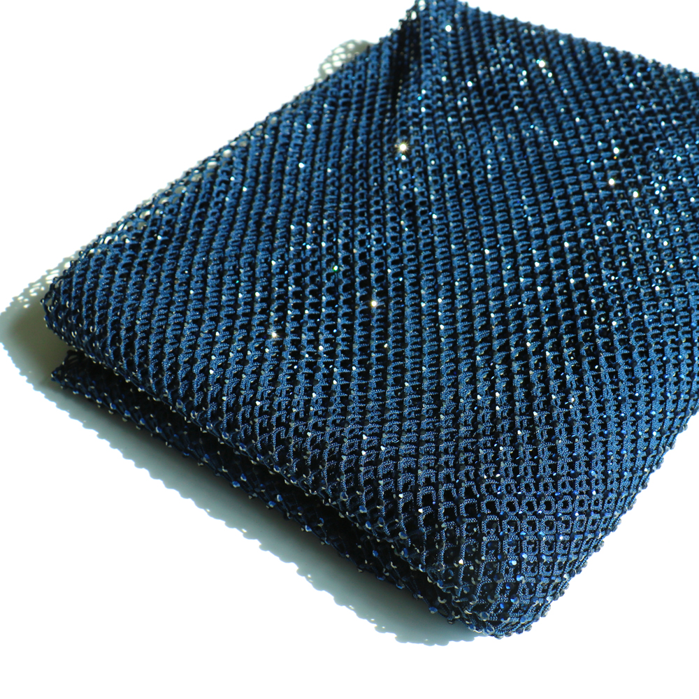 SS10 Rhinestones Mesh Navy Col - Crystal Mesh Fabric recensione e prezzo