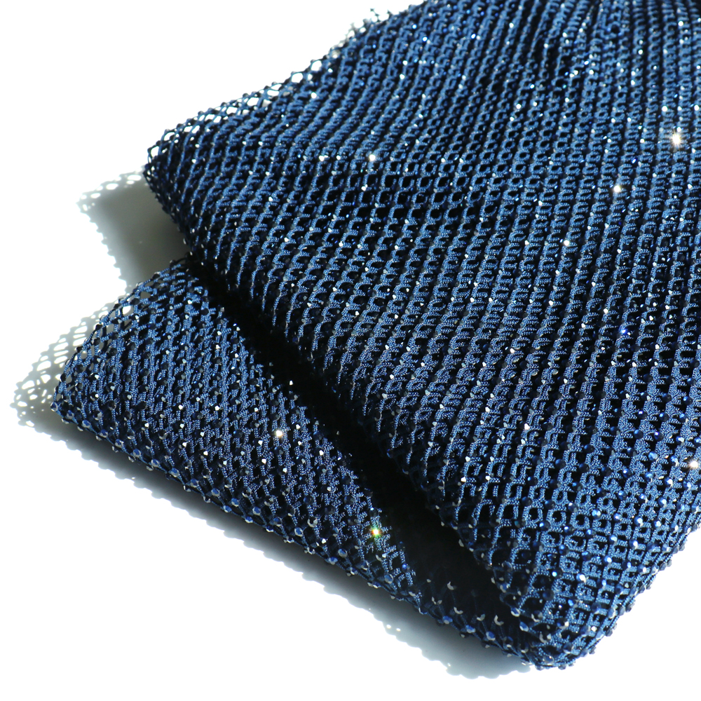 SS10 Rhinestones Mesh Navy Col - Crystal Mesh Fabric recensione e prezzo
