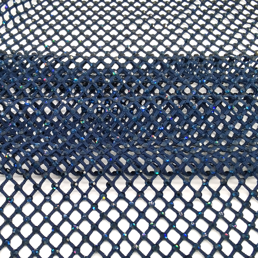 SS10 Rhinestones Mesh Navy Col - Crystal Mesh Fabric recensione e prezzo