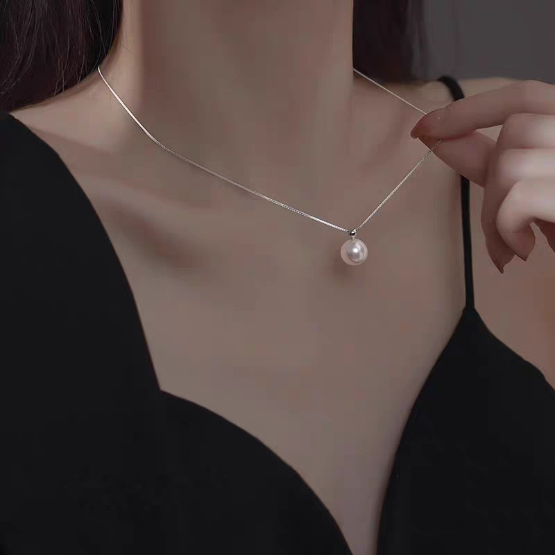 925 Sterling Silver 8mm Pearl  - Pearl Trim Chain recensione e prezzo