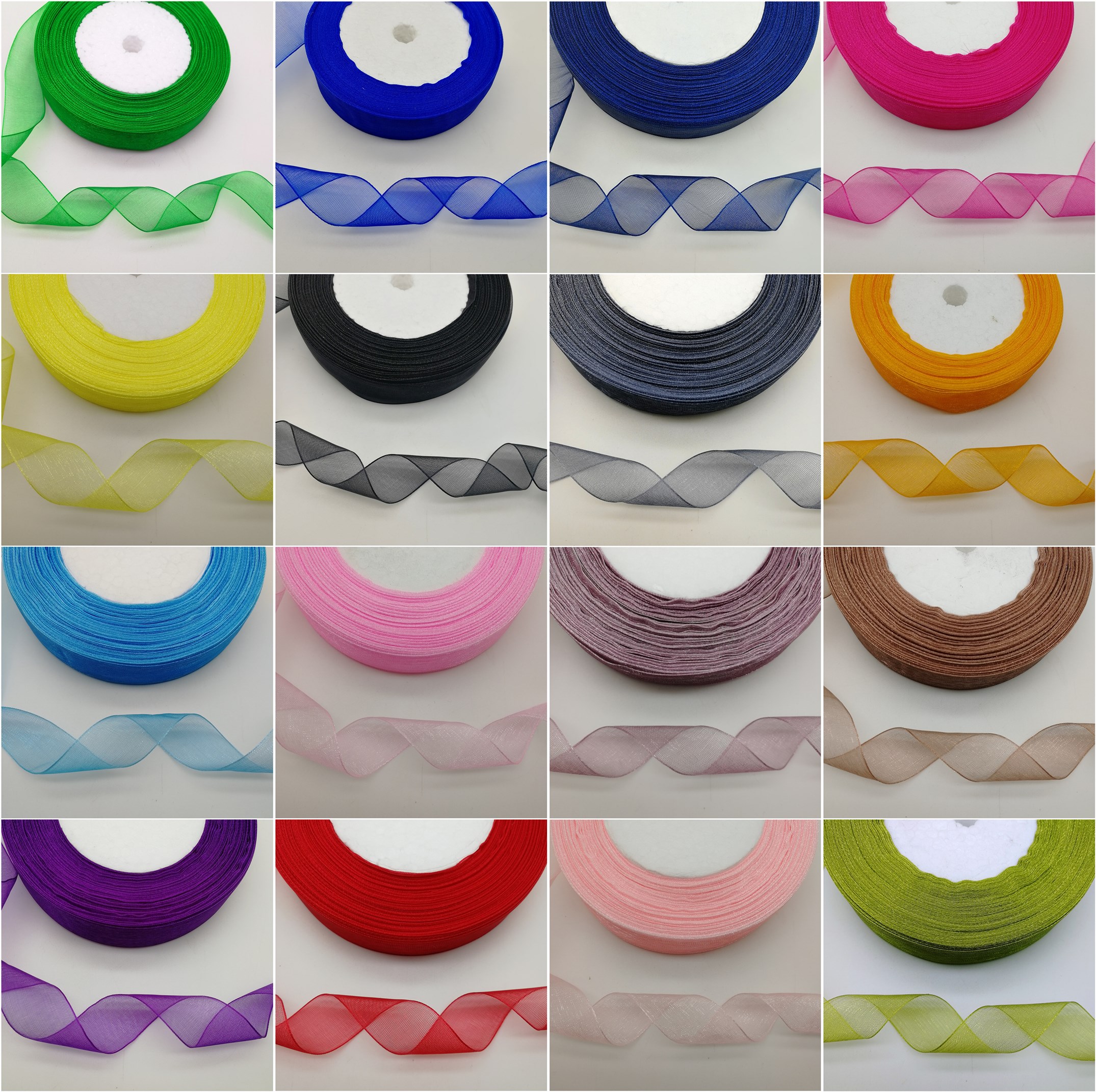 50 Yards 10/20/25mm Width Spoo - Organza Ribbon Spool recensione e prezzo