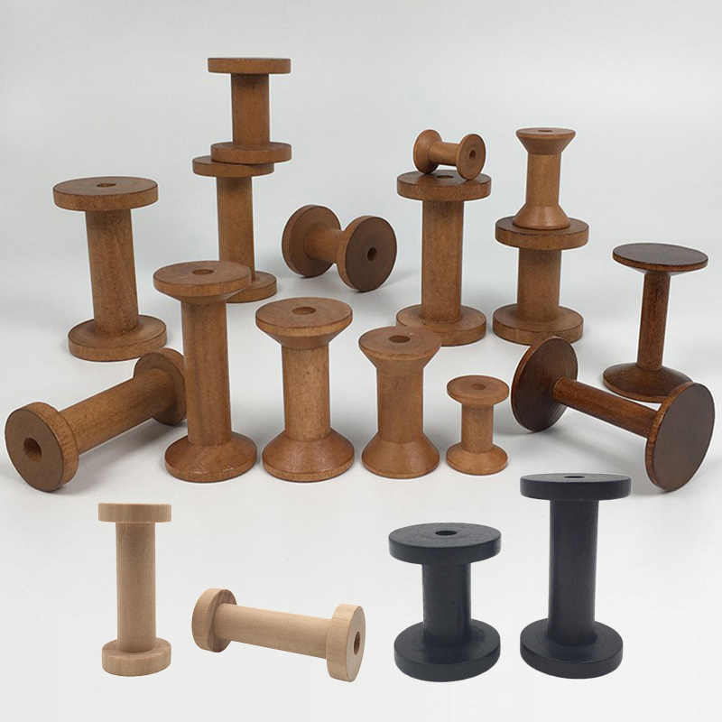 10Pcs/Set Vintage Natural Wood - Organza Ribbon Spool recensione e prezzo