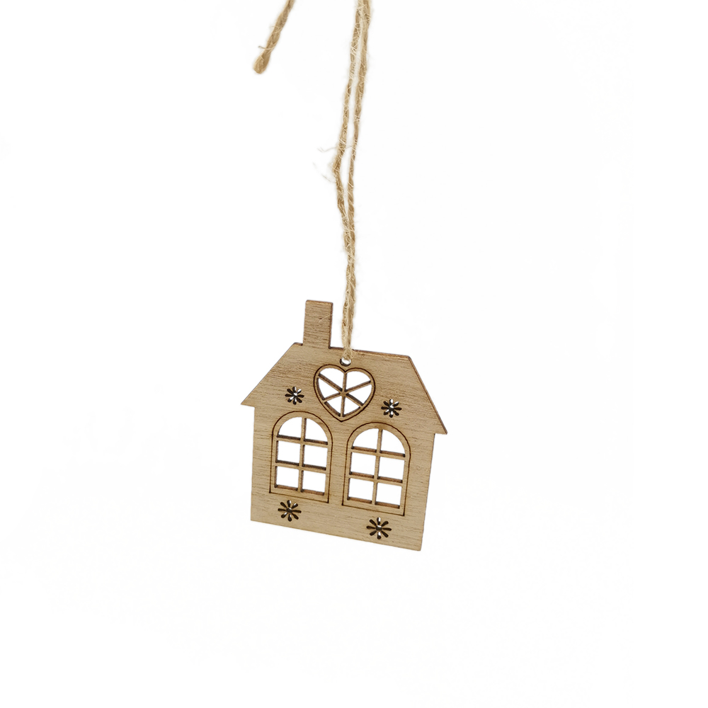 10pcs Wooden Hollow House Cuto - Christmas Craft Embellishment recensione e prezzo