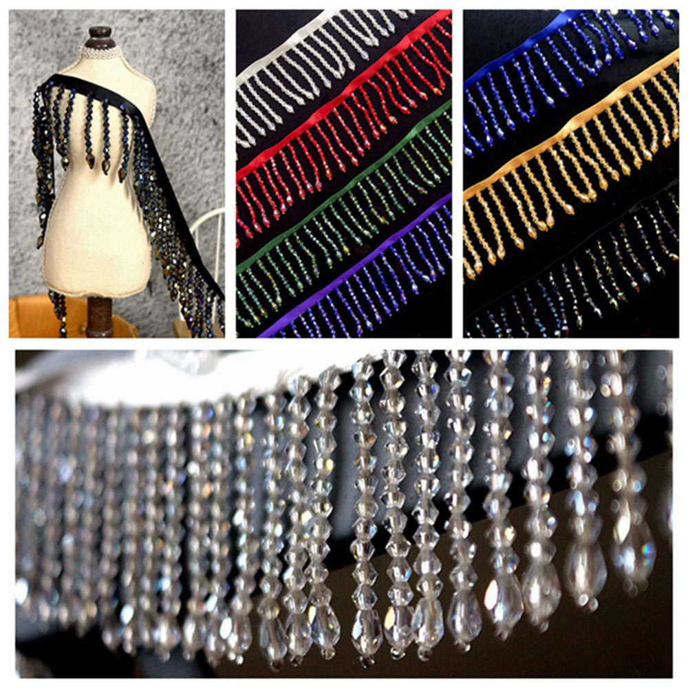 5 Color Tassels Beaded Lace Tr - Beaded Trim Fringe recensione e prezzo