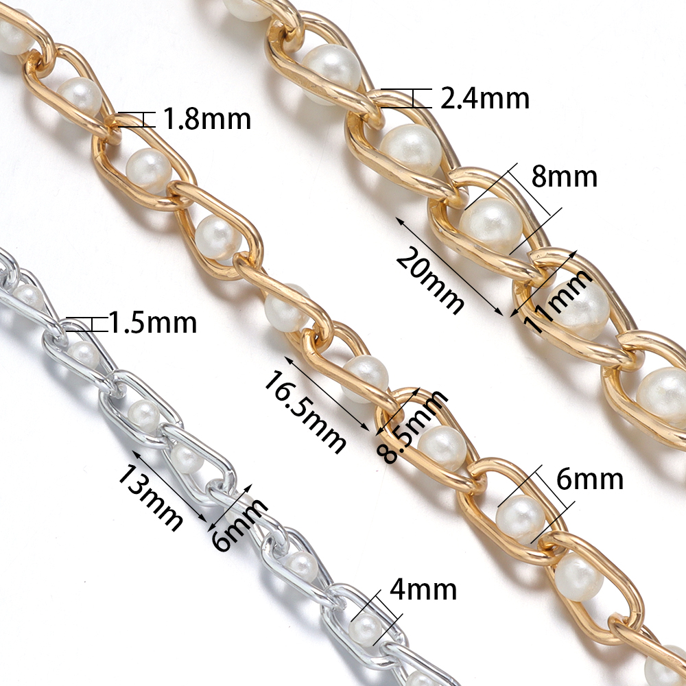 5Yards/Roll Beaded Chain Imita - Pearl Trim Chain recensione e prezzo