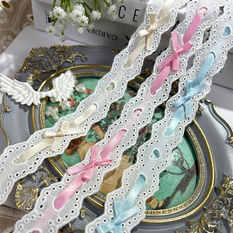 1yard Bow Pleated Lace Lolita  - Lace Ribbon Trim recensione e prezzo
