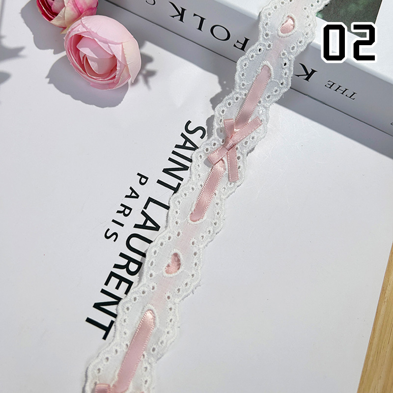 1yard Bow Pleated Lace Lolita  - Lace Ribbon Trim recensione e prezzo