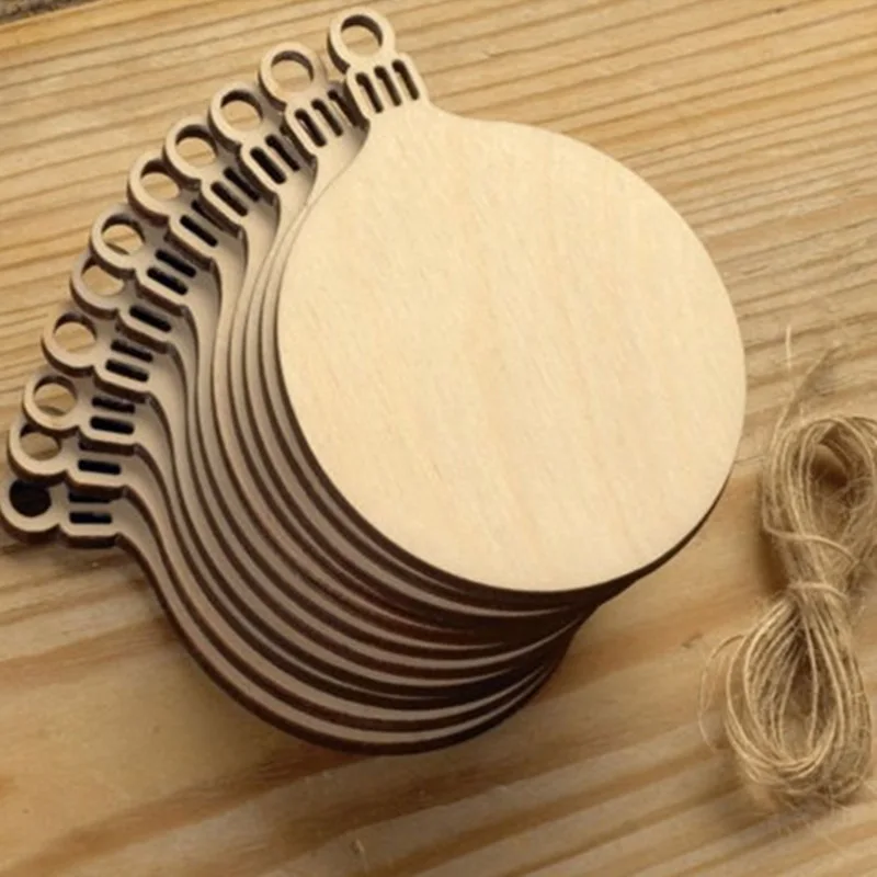 10PCS Wooden Tree Bell Deer Un - Christmas Craft Embellishment recensione e prezzo
