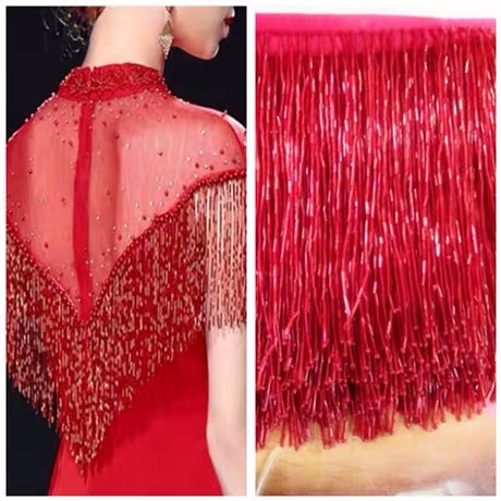 Silver Bead Fringe Trim For Ha - Beaded Trim Fringe recensione e prezzo