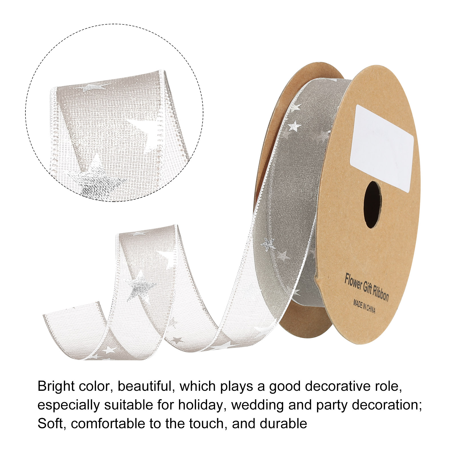 1 Inch 20 Yard Star Organza Sh - Organza Ribbon Spool recensione e prezzo