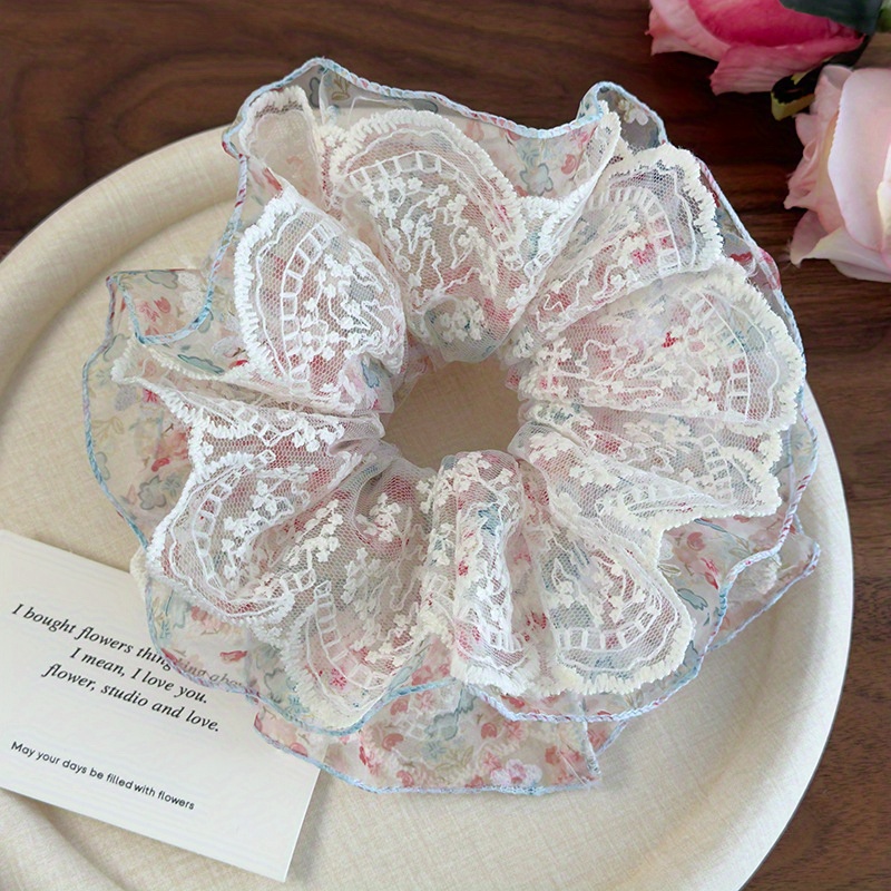Pink and Green Floral Lace Tri - Elastic Lace Trim recensione e prezzo