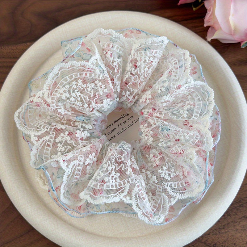 Pink and Green Floral Lace Tri - Elastic Lace Trim recensione e prezzo