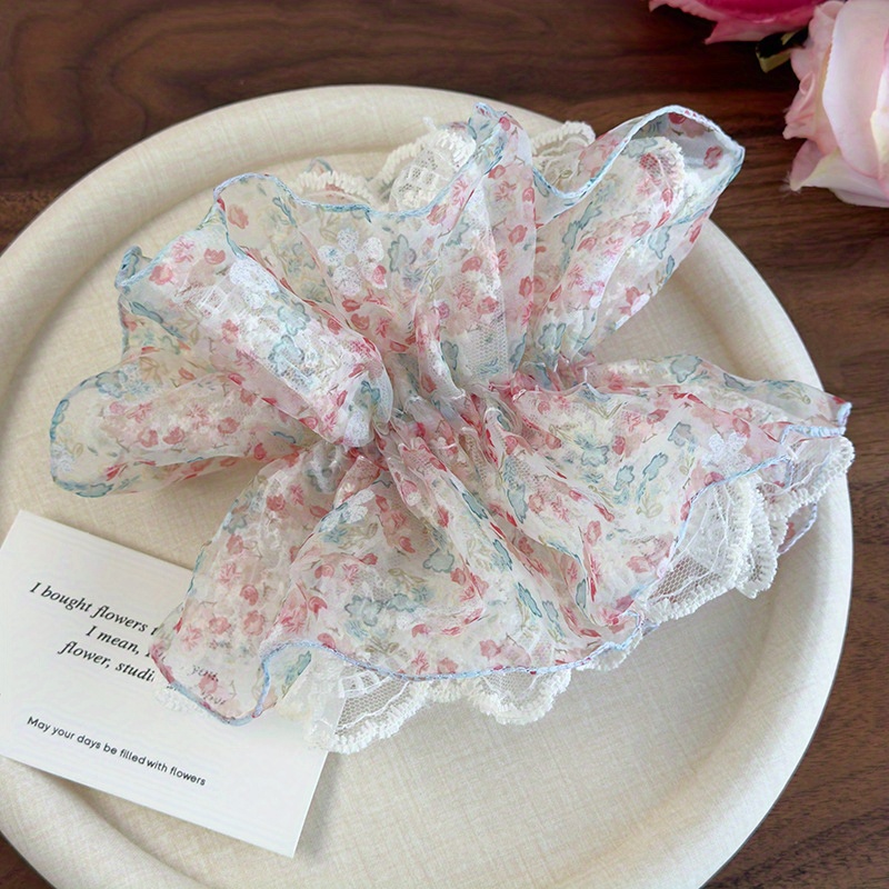 Pink and Green Floral Lace Tri - Elastic Lace Trim recensione e prezzo