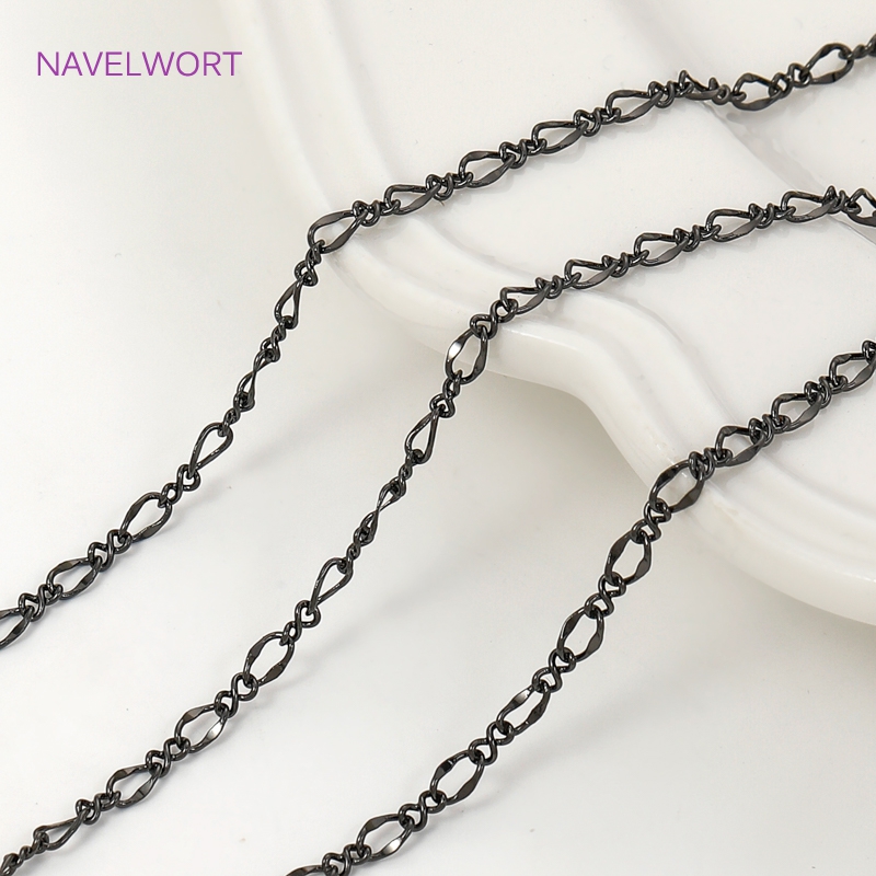 Black Color Oval Thin Chains F - Embroidery Craft recensione e prezzo