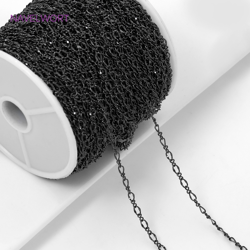 Black Color Oval Thin Chains F - Embroidery Craft recensione e prezzo