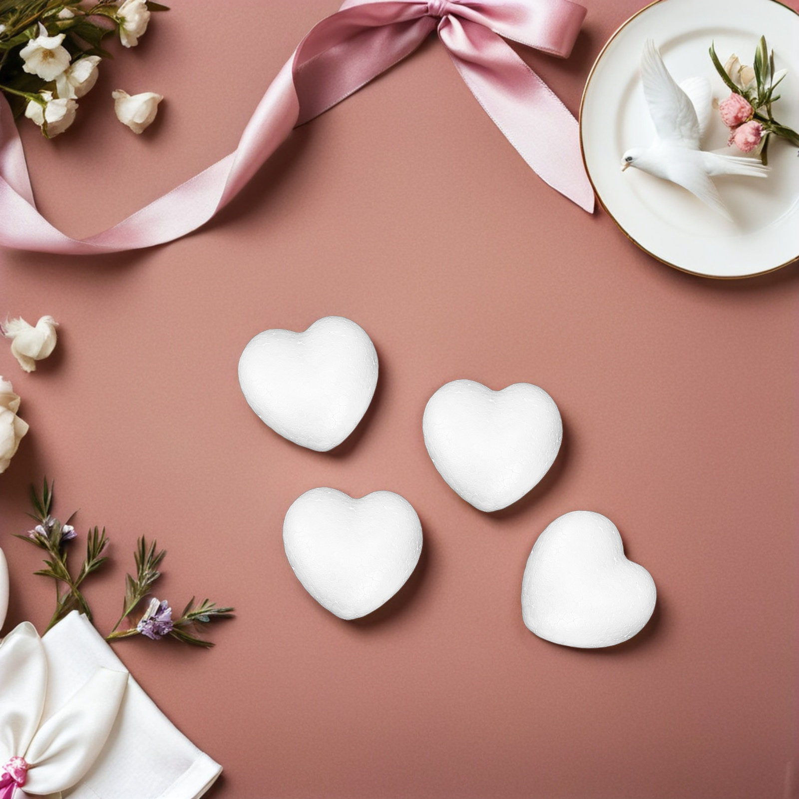 20Pcs Smooth Foam Heart Balls  - Embellish Craft recensione e prezzo