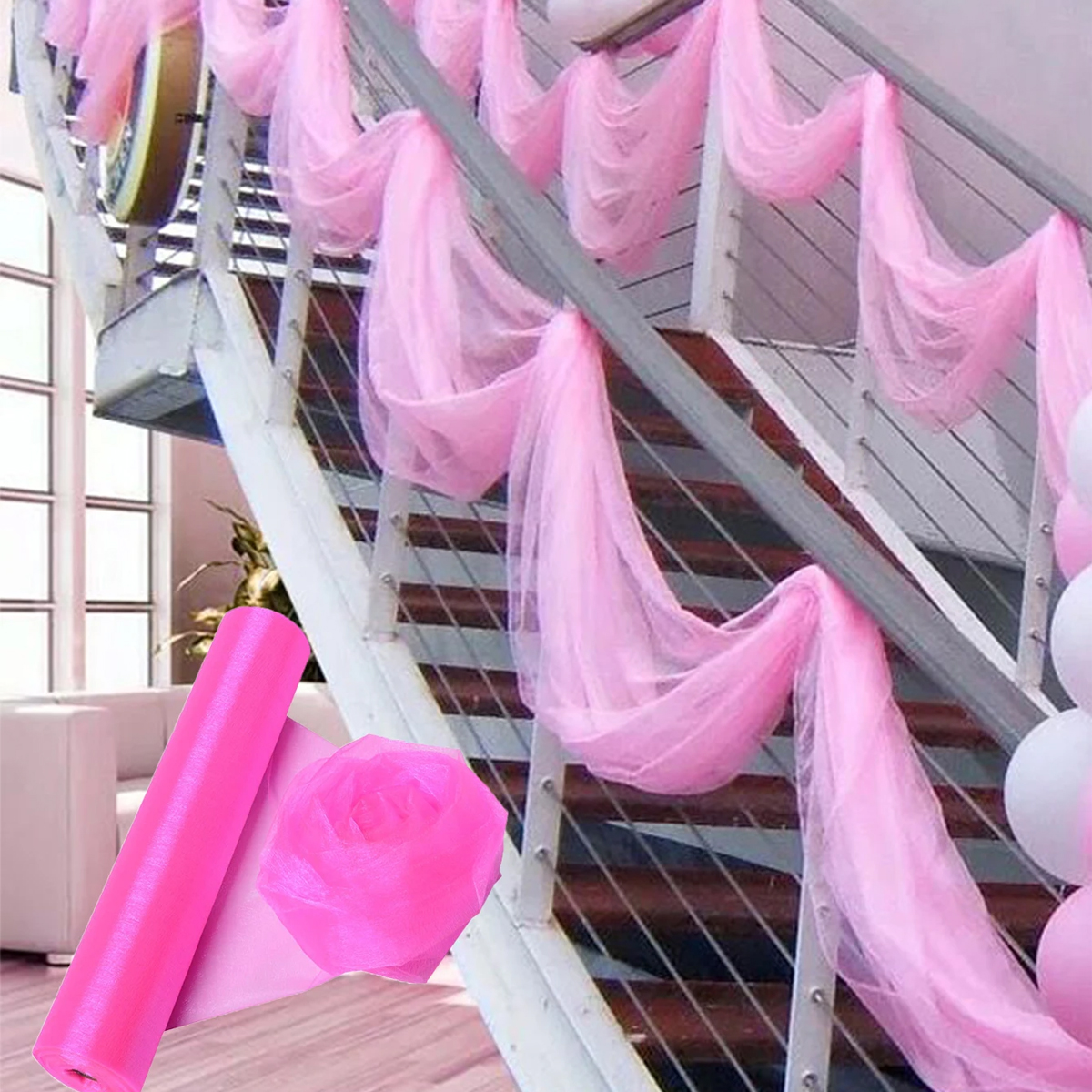 Crystal Organza Fabric Tulle - - Organza Ribbon Spool recensione e prezzo